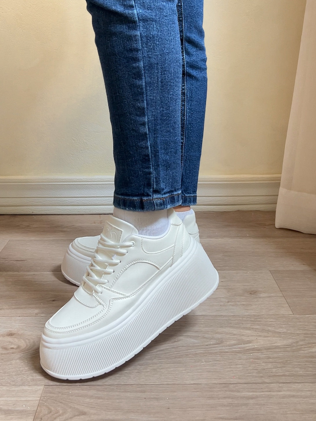 Zapatillas Megan blancas plataforma