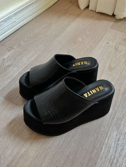 Sandalias Bruna suecos negros