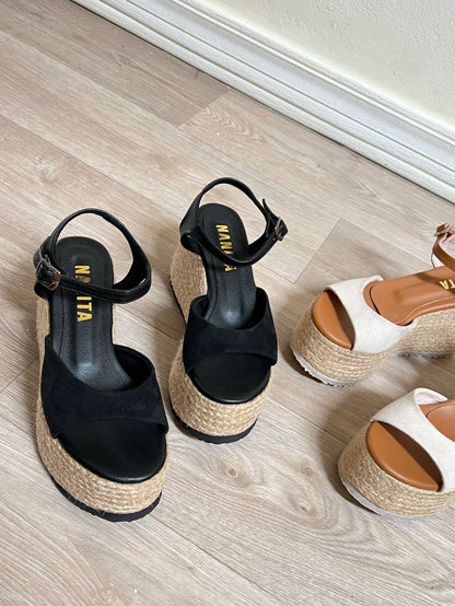 Sandalias negro soga - Lucy