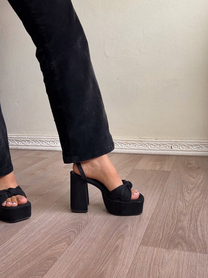 Tacón negro suede - Daisy