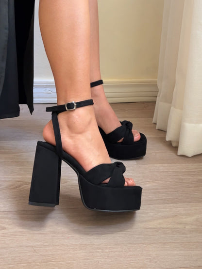 Tacón negro suede - Daisy