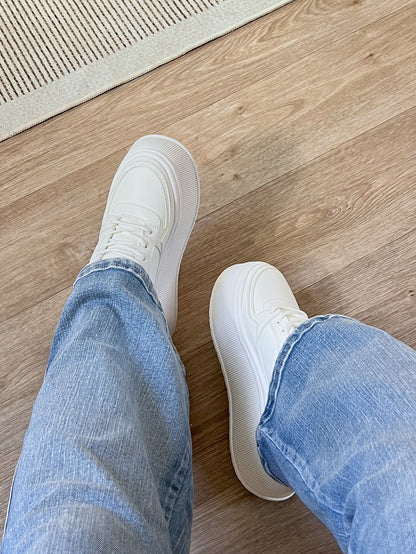 Zapatillas Megan blancas plataforma