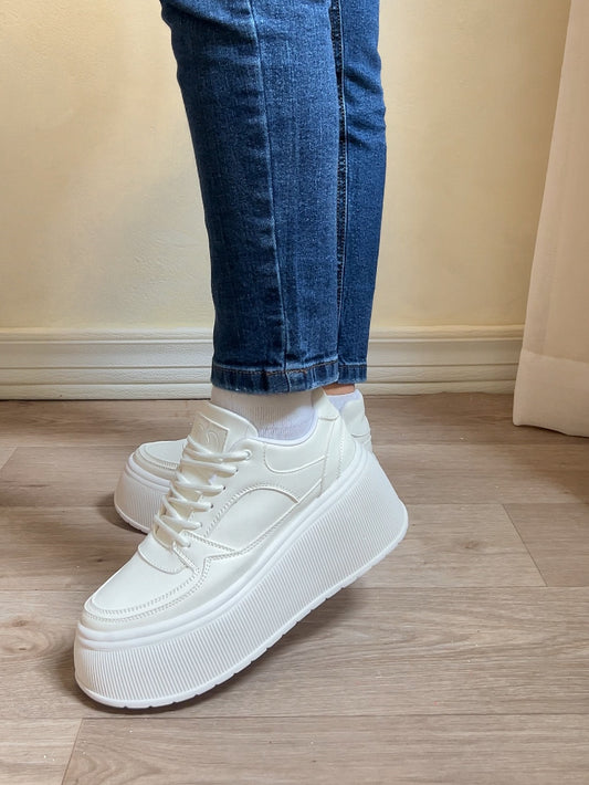 Zapatillas Megan blancas plataforma