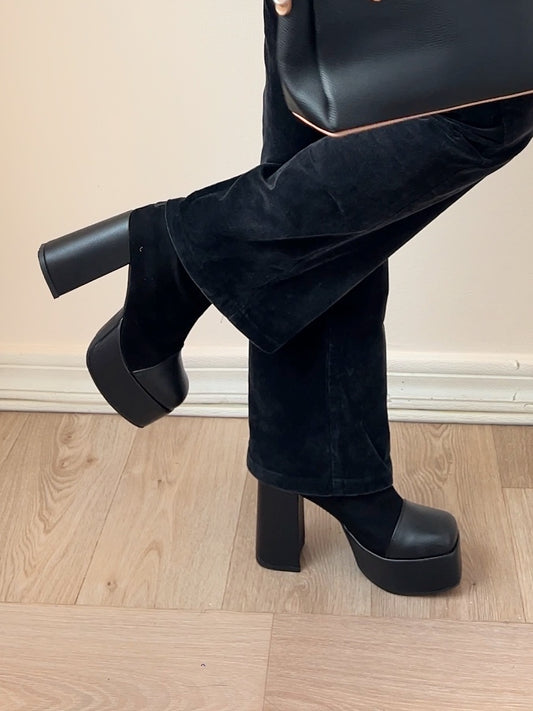 Botines York negro suede