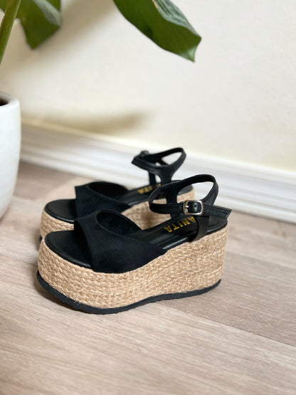 Sandalias negro soga - Lucy