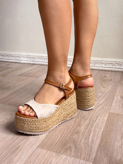 Sandalias camel soguilla - Lucy