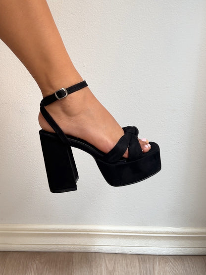 Tacón negro suede - Daisy